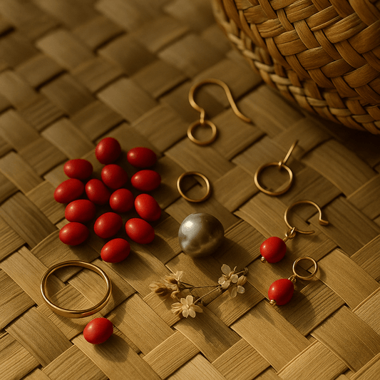 Graines rouges de Moorea – Bijoux en Adenanthera pavonina