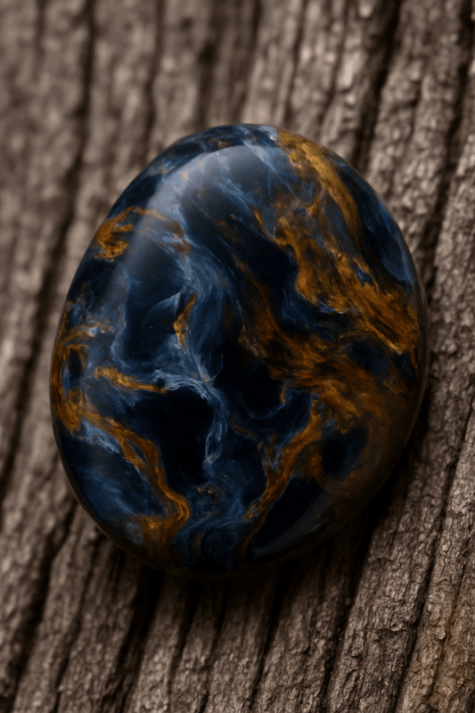Pietersite, pierre tourbillonnante, chakra plexus solaire, éveil spirituel, pouvoir personnel, lithothérapie, L’Harmonie Précieuse