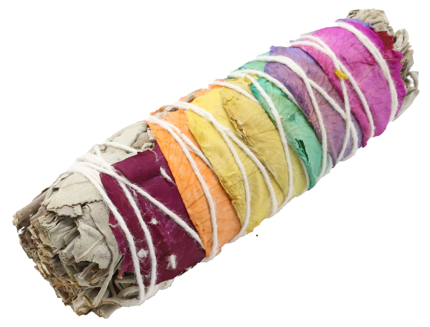 Fagot Sauge blanche & Pétales de rose – Rituel sacré | Purification & Équilibre des 7 chakras