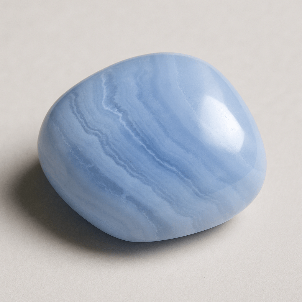Calcédoine bleue, pierre de communication, chakra gorge, parole douce, paix intérieure, lithothérapie, L’Harmonie Précieuse