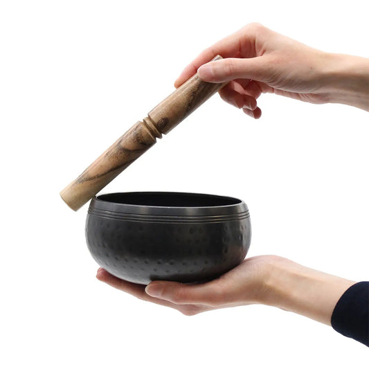 Bol chantant tibétain noir (14/ 15cm) – Rare & authentique | Harmonie & Alignement