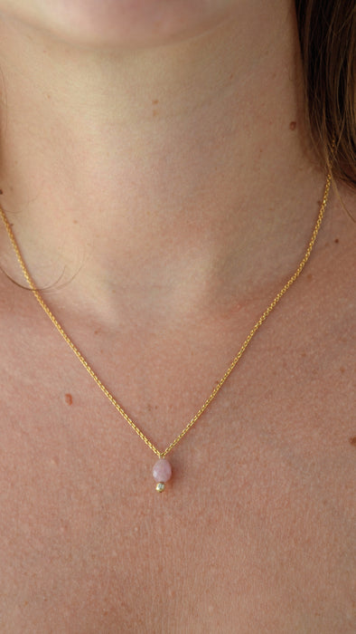 Bloom – Collier – Quartz Rose | Douceur du Cœur & Guérison