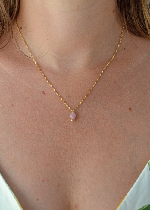 Bloom – Collier – Quartz Rose | Douceur du Cœur & Guérison