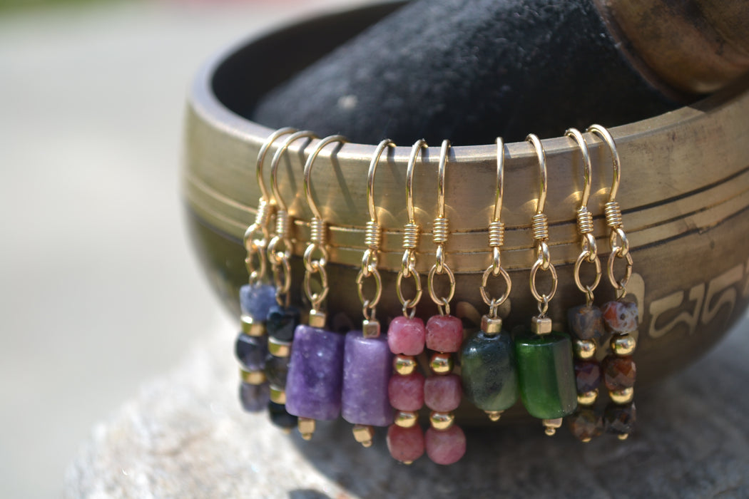 Soraya – Boucles d’oreilles en Iolite | Intuition & Cap Intérieur