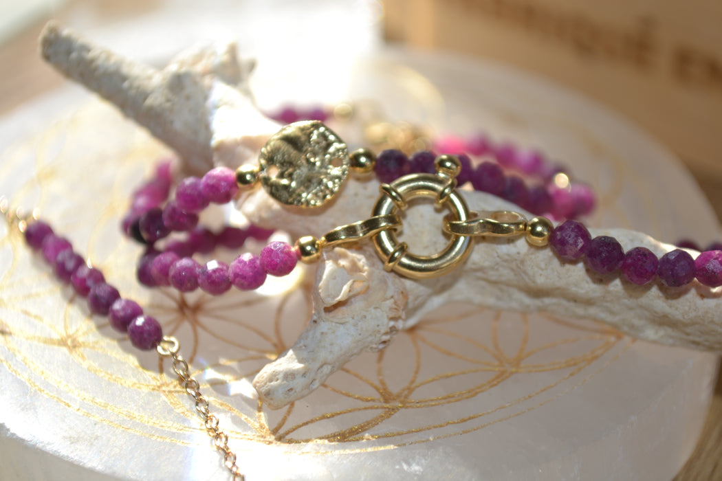 Calandra – Bracelet – Rubis | Vitalité & Cœur en fleurs