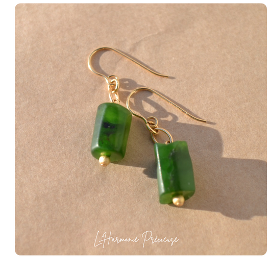 Kalua – Boucles d’oreilles en Jade Néphrite | Paix & Harmonie Intérieure